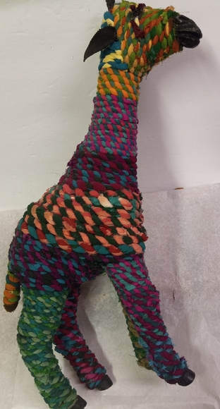 Vtge Handcrafted Camel Multi-Color Woven Rug 15" Life-like hoofs ,mouth & eyes - Picture 1 of 10